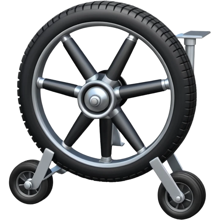 pneumatic wheel with landing gear emoji