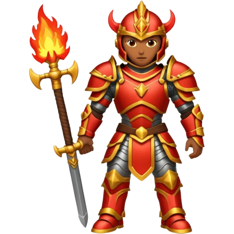 fire armored warrior emoji