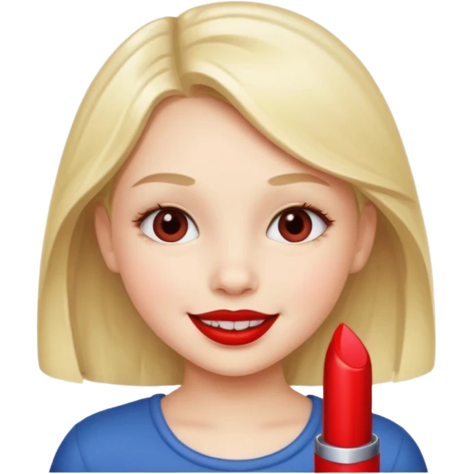 child wearing lipstick  emoji