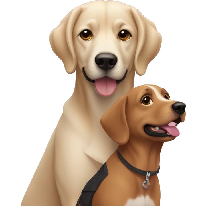 Perro con mujer emoji