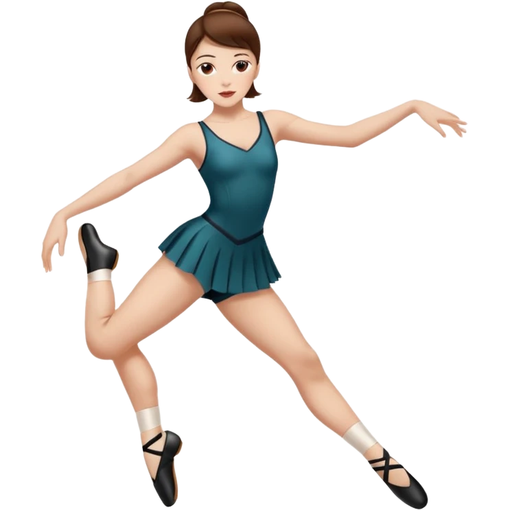 Jazz dancer white with brown hair wearing jazz shoes emoji