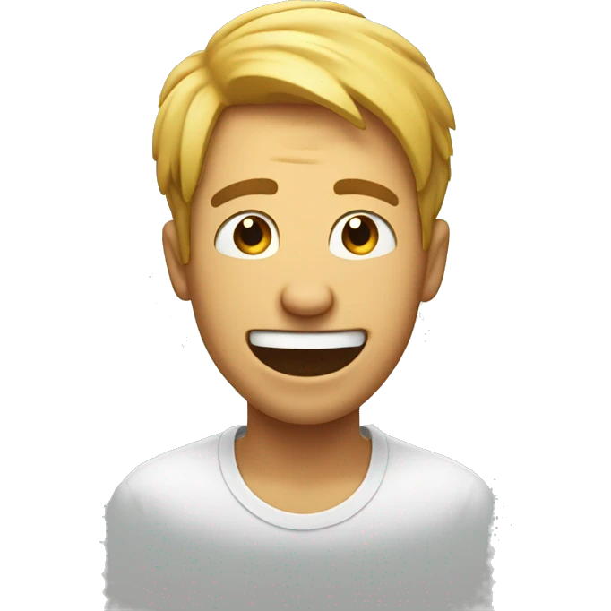 Guy laughing uncontrolably with tears streaming down his face emoji