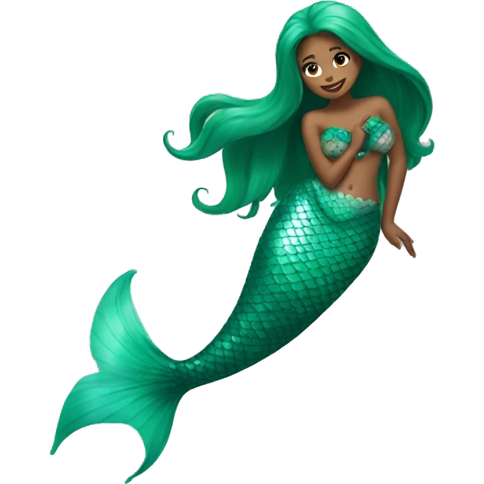 mermaid with green tail  emoji