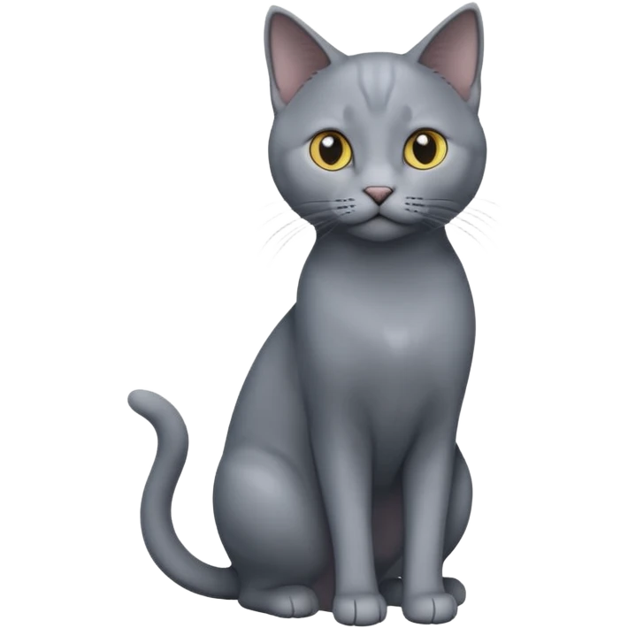 Russian Blue Cat, full body emoji
