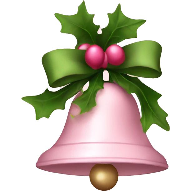 pale pink christmas bell emoji