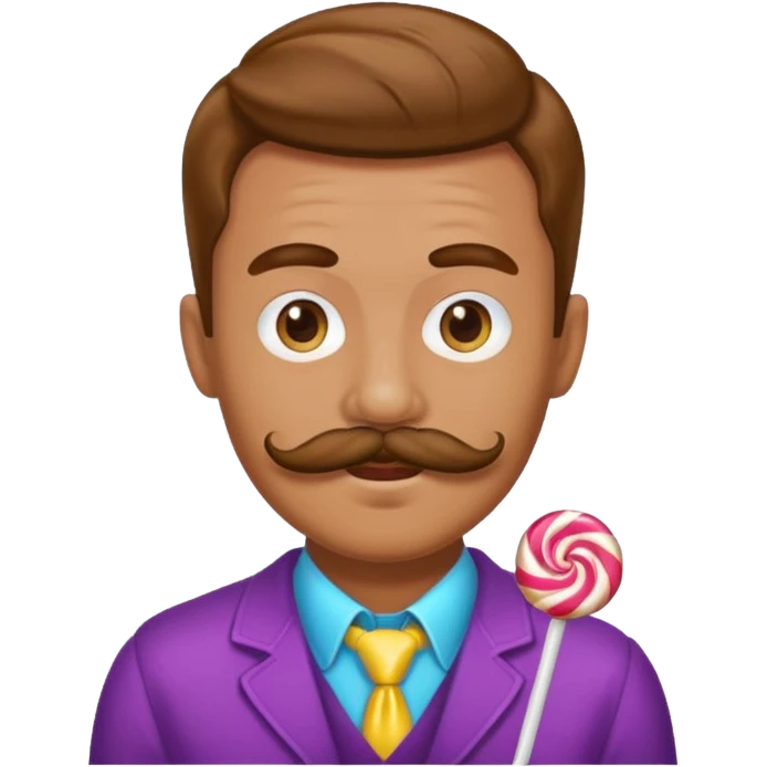 candy mustache man emoji