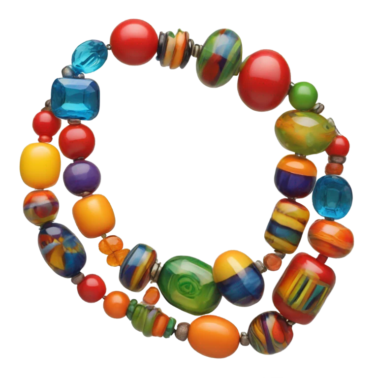 Colourful bracelet emoji