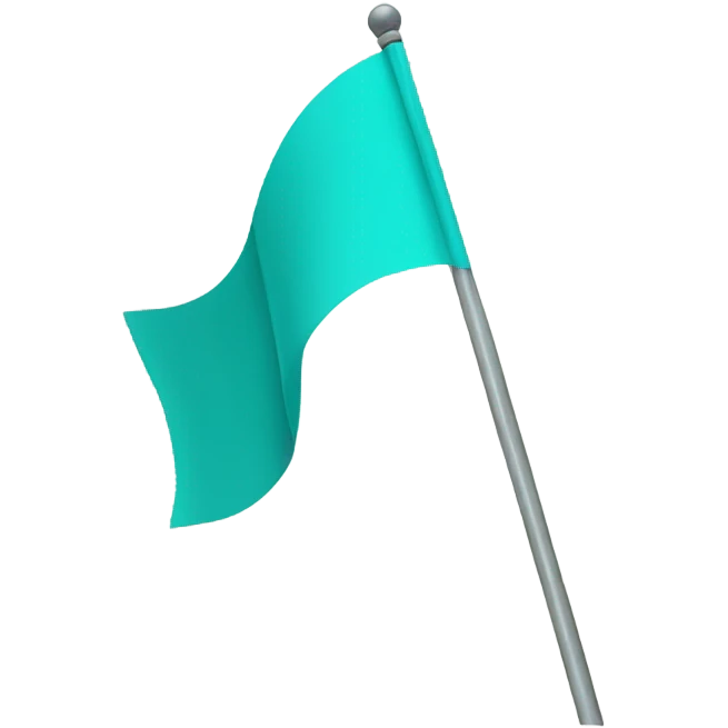 turquoise flag emoji
