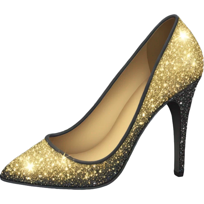 Sparkly black heels  emoji