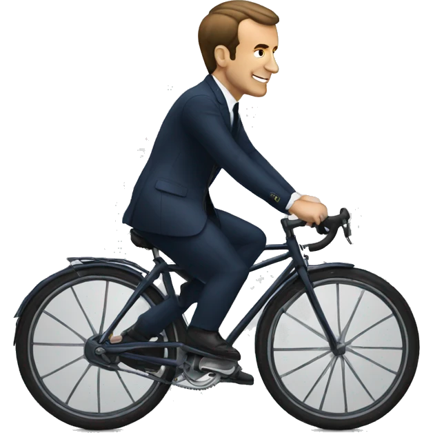 macron sur un velo emoji