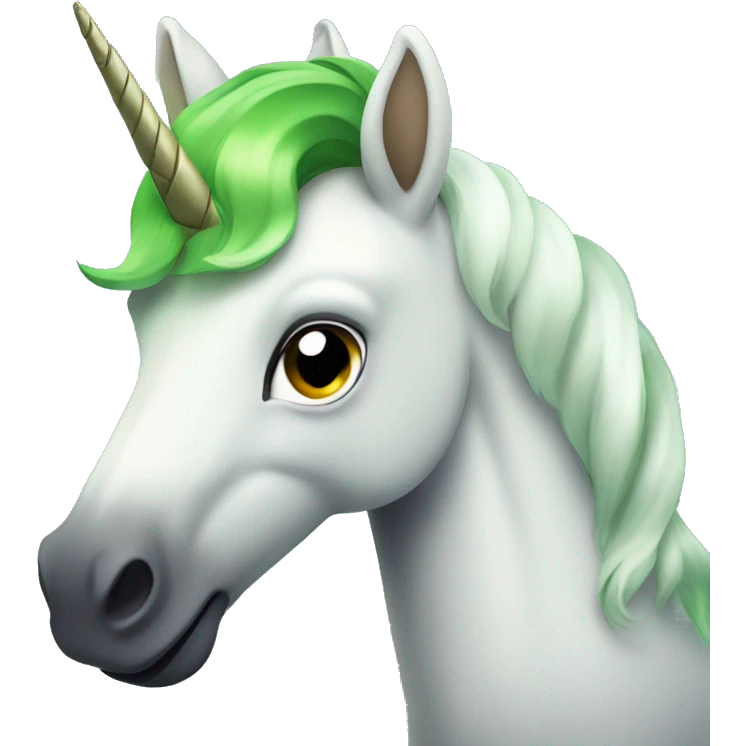 Unicornio verde emoji