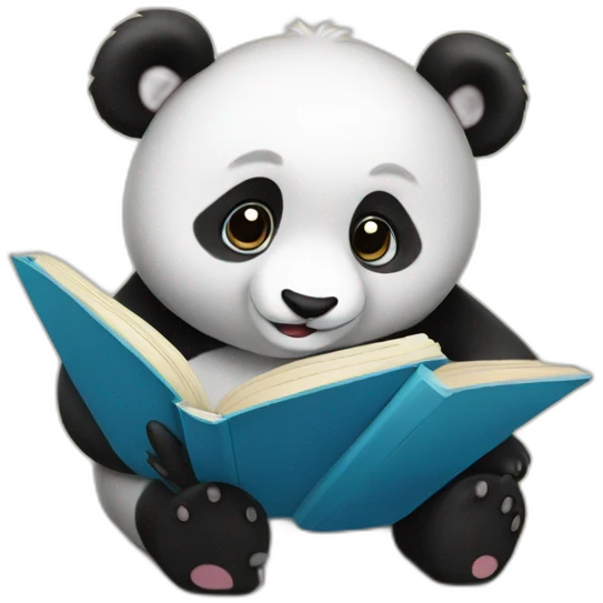 Panda with a book emoji