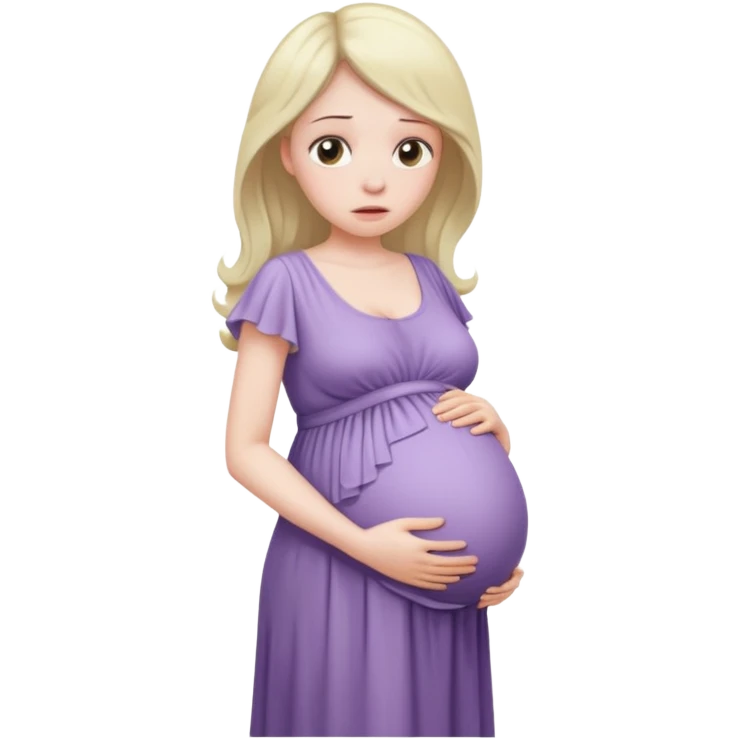 worried pregnant woman emoji
