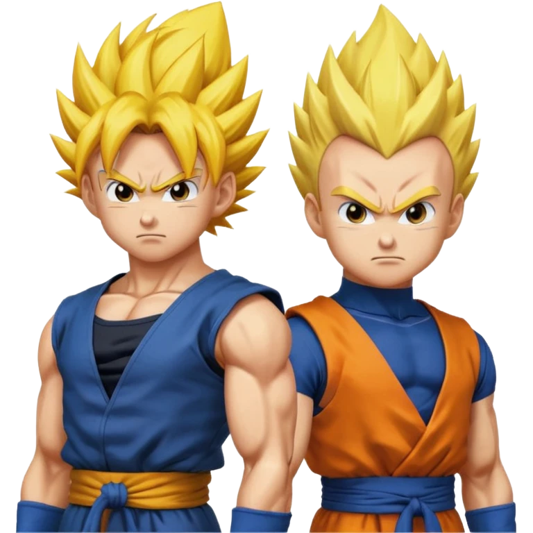 Goku and Vegeta super Saiyan  emoji