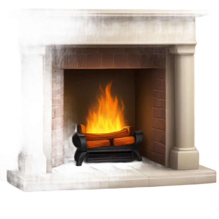 Realistic fireplace  emoji