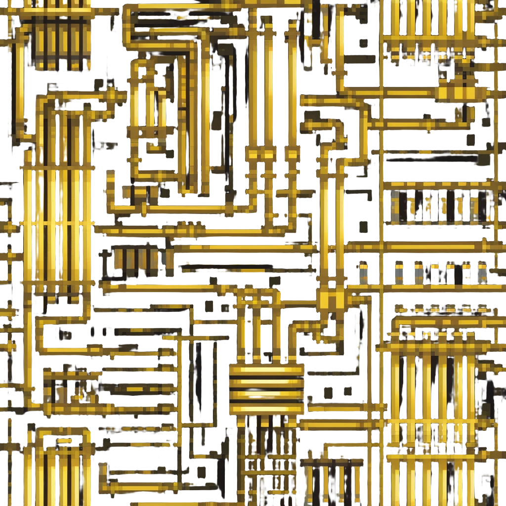 Google quantum computer gold chandelier with disks and tubes emoji