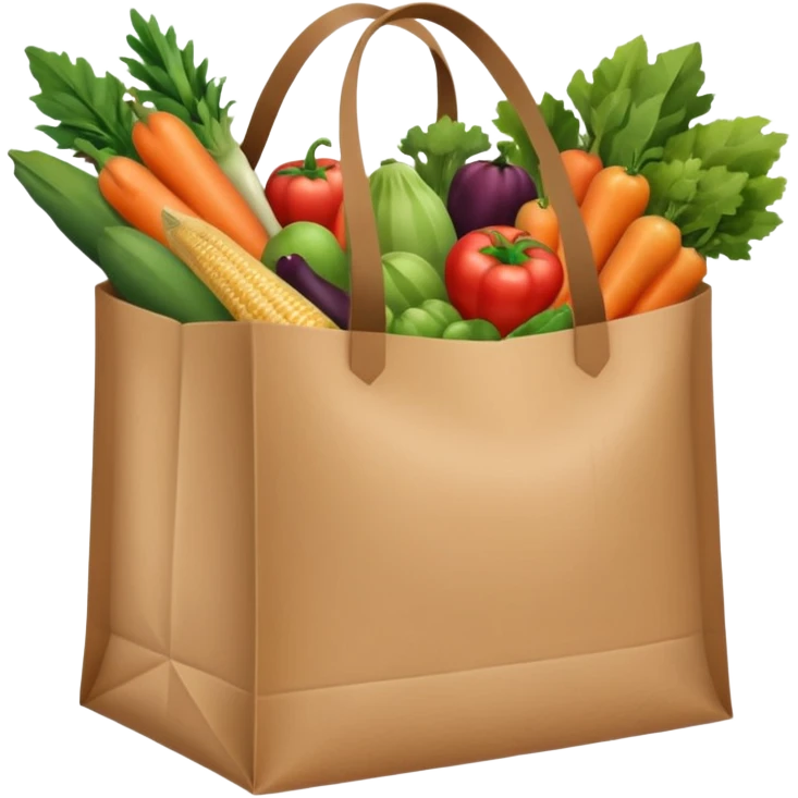 a bag of groceries, no picture on the bag emoji