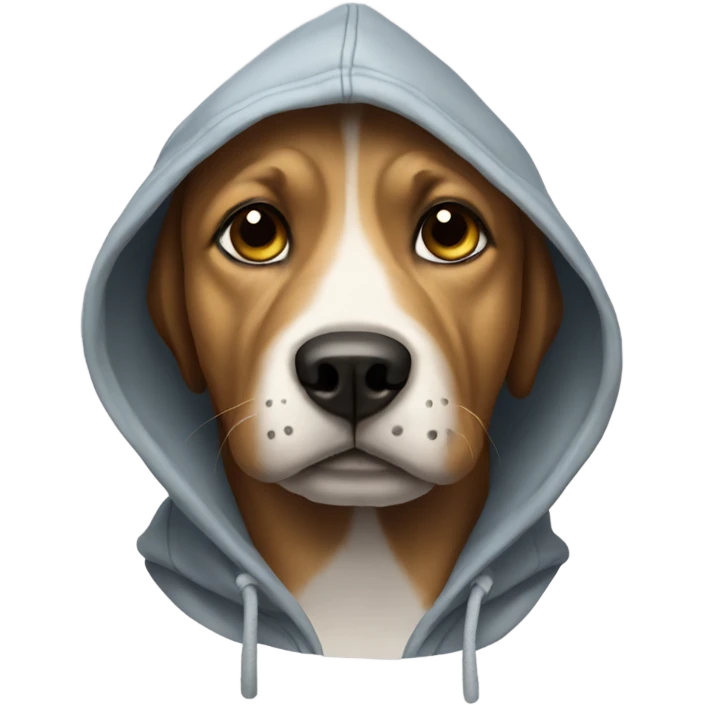 Dog wearing a hoodie  emoji