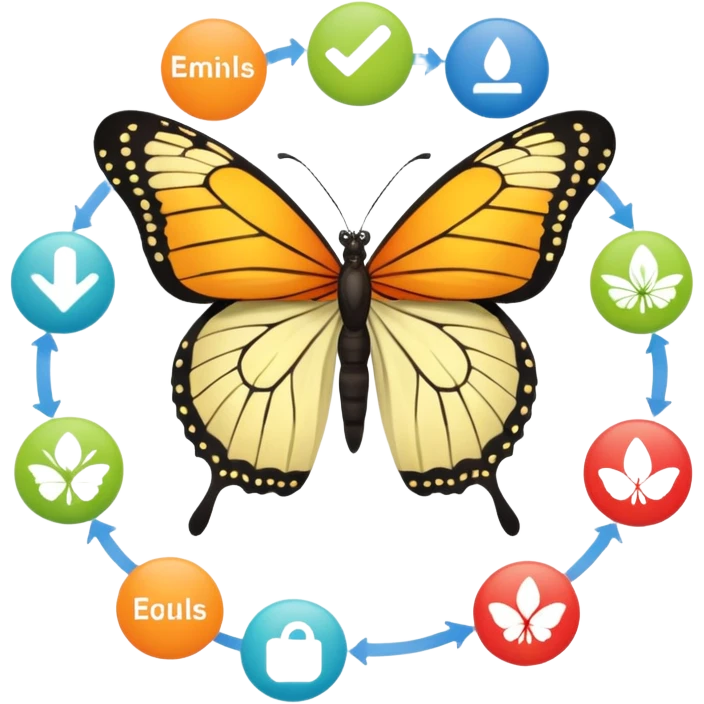butterfly life cycle  emoji