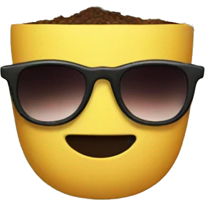 A plant with a Cute pair of sunglasses  emoji