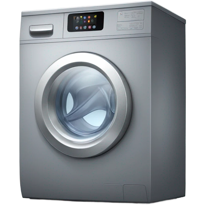 Grey washing machine emoji