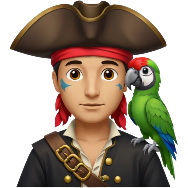 pirate and parrot emoji