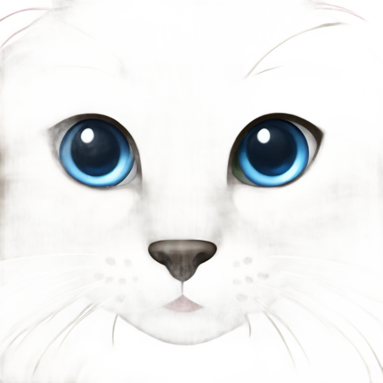 Rag doll cat seal point blue eye emoji