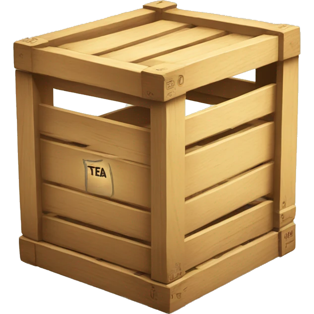 Wooden Crate that says "TEA" on it emoji