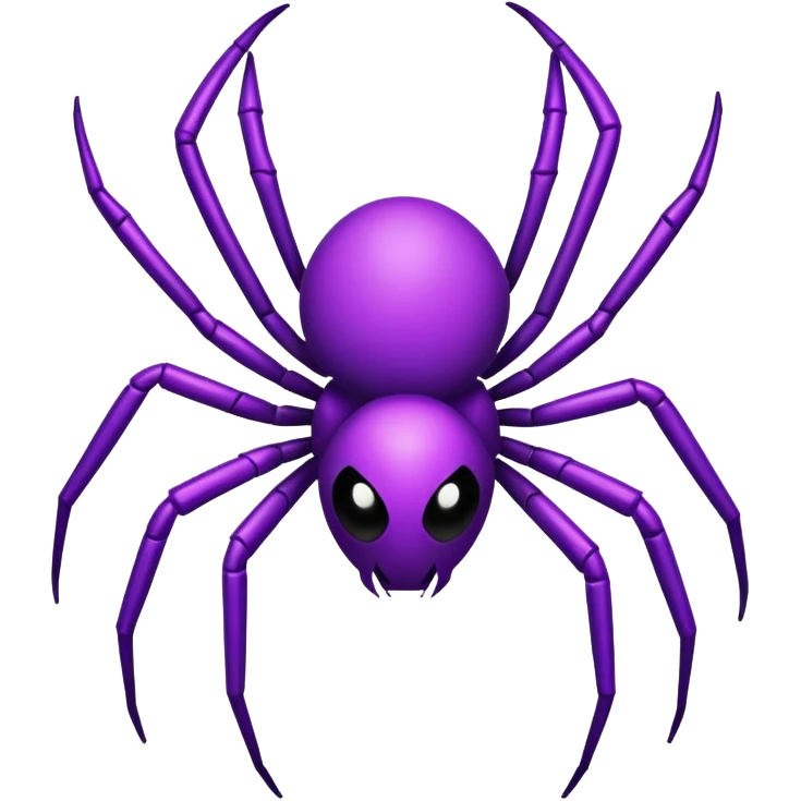 simple purple spider flat 2D no background minimal features emoji