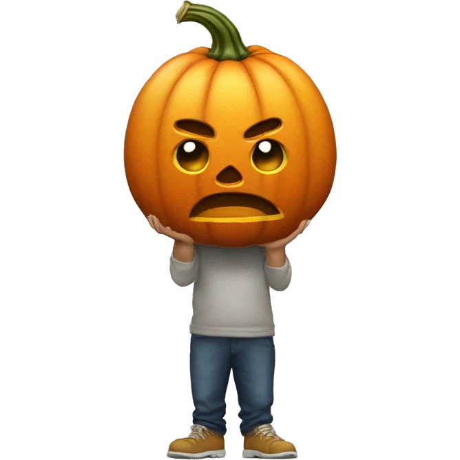 pumkin with a toung emoji