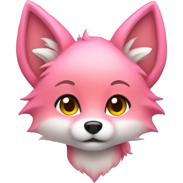 chibi pink fox head emoji