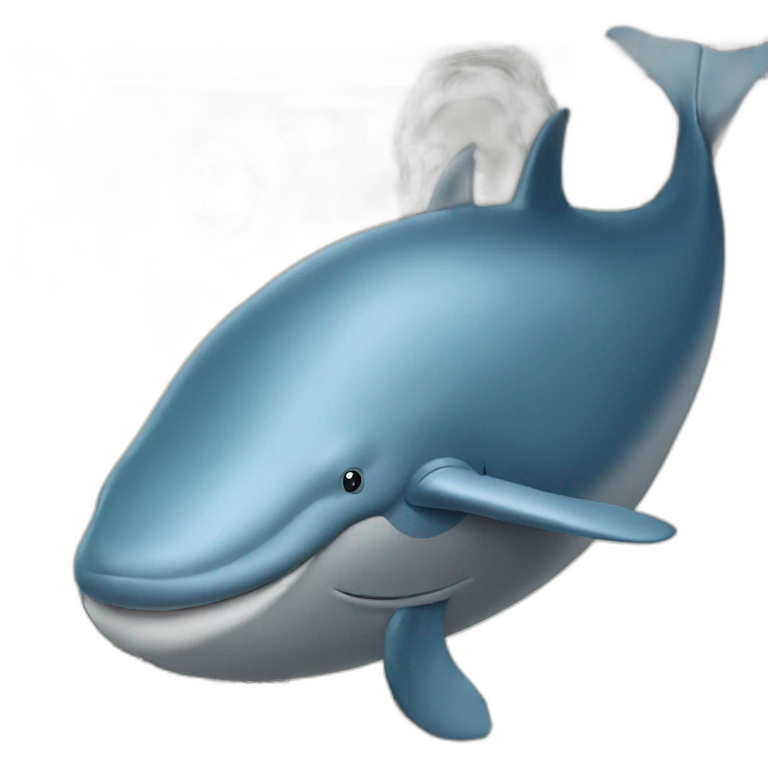 whale with cash emoji