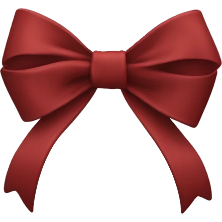 Dark red iPhone bow emoji