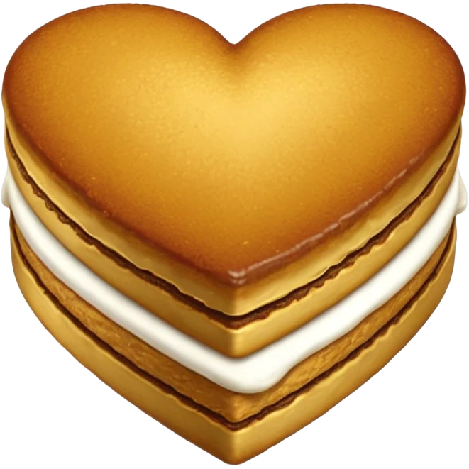 Alfajor en forma de corazon emoji