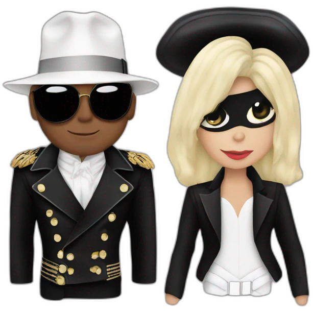 Michael Jackson dressed and lady gaga  emoji