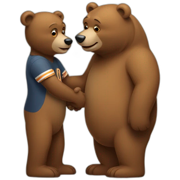 bears shaking hands emoji