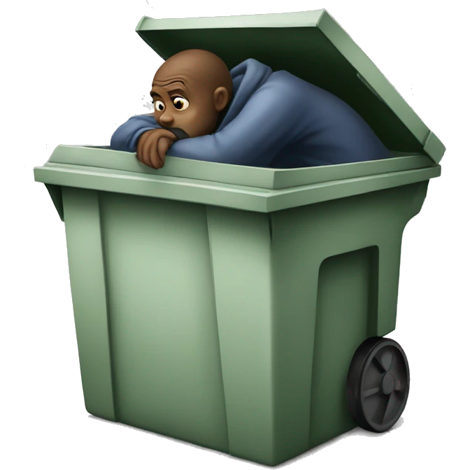 Homeless + dumpster emoji