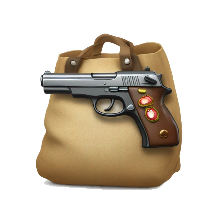 Pistolet dans un sac  emoji