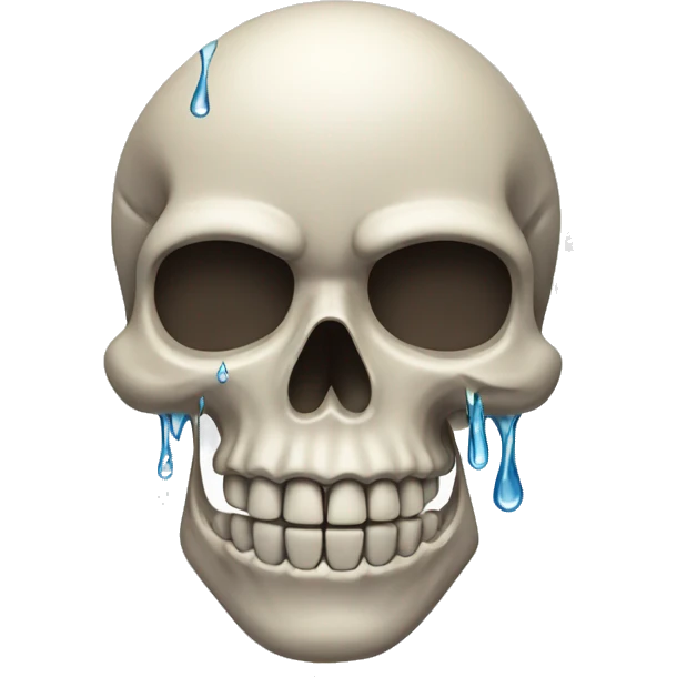 skull with tears running down emoji