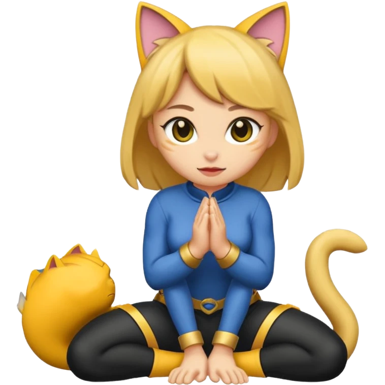 Catgirl kneeling  emoji