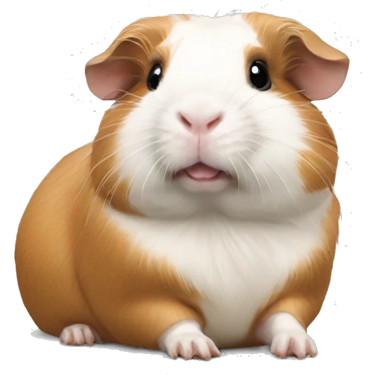 Guineapig laying down very cute but realistic emoji