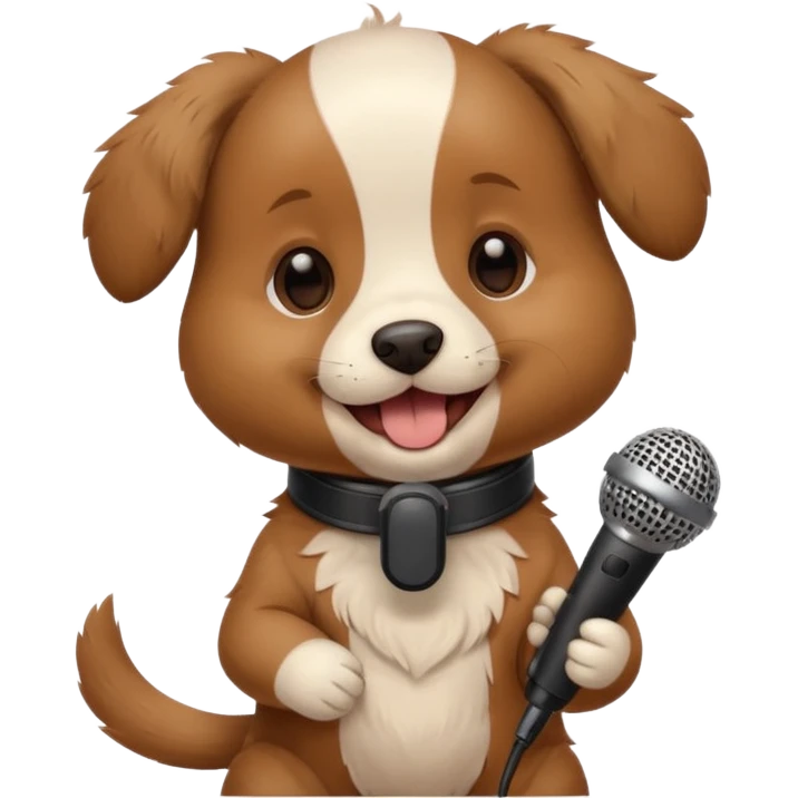Karaoke puppy emoji
