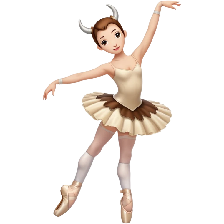 cow with pointe shoes on emoji