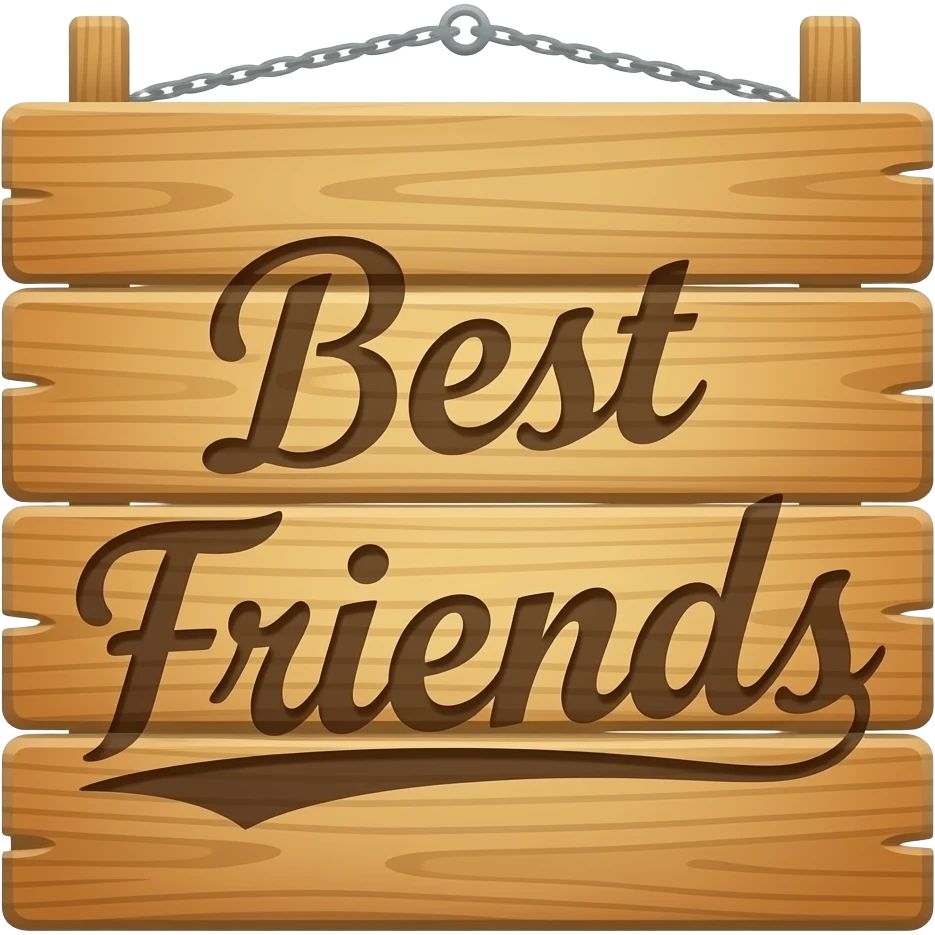 VERTICAL SIGN  BEST FRIENDS emoji