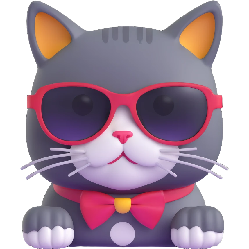 cat wearing sunglasses emoji