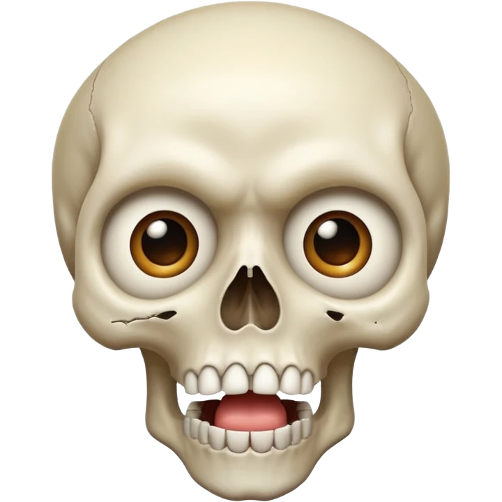 Skull shocked emoji
