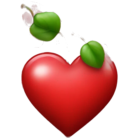Love heart with cherries  emoji