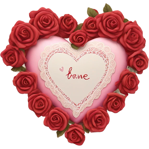 vintage valentine’s day card emoji