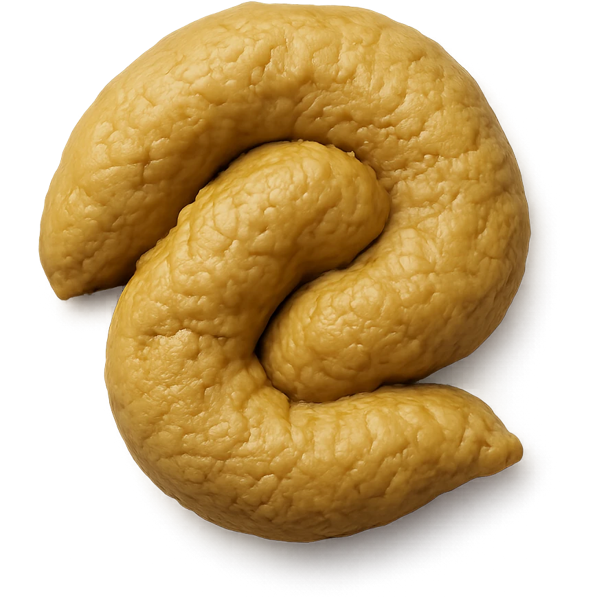 feci molli E GIALLINE VISTE DALL'ALTO, iperrealistico 4k emoji