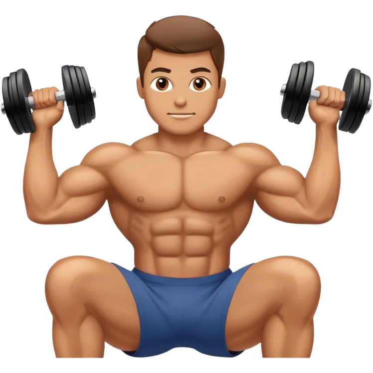 Working out with weights emoji